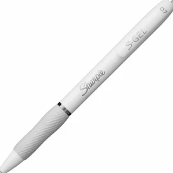 Sharpie S-Gel Retractable Gel Pens, Medium Point, 0.7mm White Barrels, Assorted Inks, Pack Of 4 Pens