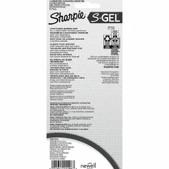 Sharpie S-Gel Retractable Gel Pens, Medium Point, 0.7mm White Barrels, Assorted Inks, Pack Of 4 Pens