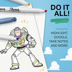 Sharpie S-Note Creative Highlighters, Toy Story 5 Packaging, Chisel Tip, Assorted, 24 Count