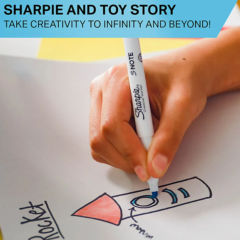 Sharpie S-Note Creative Highlighters, Toy Story 5 Packaging, Chisel Tip, Assorted, 24 Count