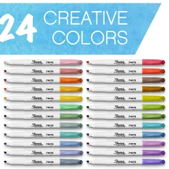 Sharpie® S-Note Highlighters, Chisel Tip, Assorted Colors, Pack Of 24 Highlighters