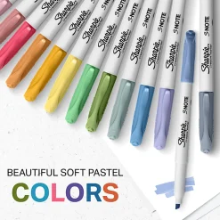 Sharpie S-Note Highlighters, Chisel Tip, Assorted Colors, Pack Of 12 Highlighters