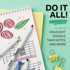 Sharpie S-Note Highlighters, Chisel Tip, Assorted Colors, Pack Of 12 Highlighters
