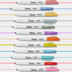Sharpie S-Note Highlighters, Chisel Tip, Assorted Colors, Pack Of 12 Highlighters