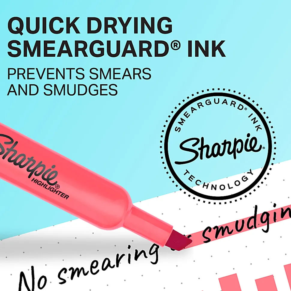 Sharpie® Tank Highlighters, Chisel Tip, Assorted Color Highlighters, Value Pack, 36 Count