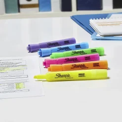 Sharpie® Tank Style Highlighters, Chisel Tip, Assorted Colors, 4 Count