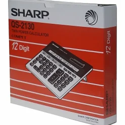 Sharp QS-2130 12-Digit Dual-Power Desktop Calculator