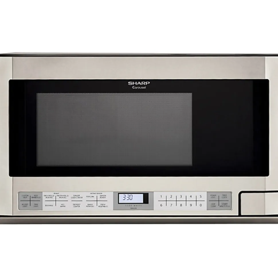 Sharp® R1214T 1.5 Cu Ft Over-The-Range Microwave, Stainless Steel
