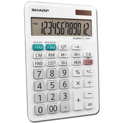 Sharp® White Series Desktop Calculator, EL-334WB