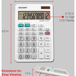 Sharp® White Series Desktop Calculator, EL-334WB