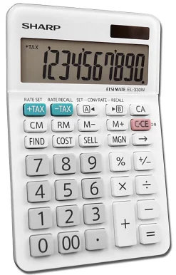Sharp® White Series Desktop Calculator, EL-330WB