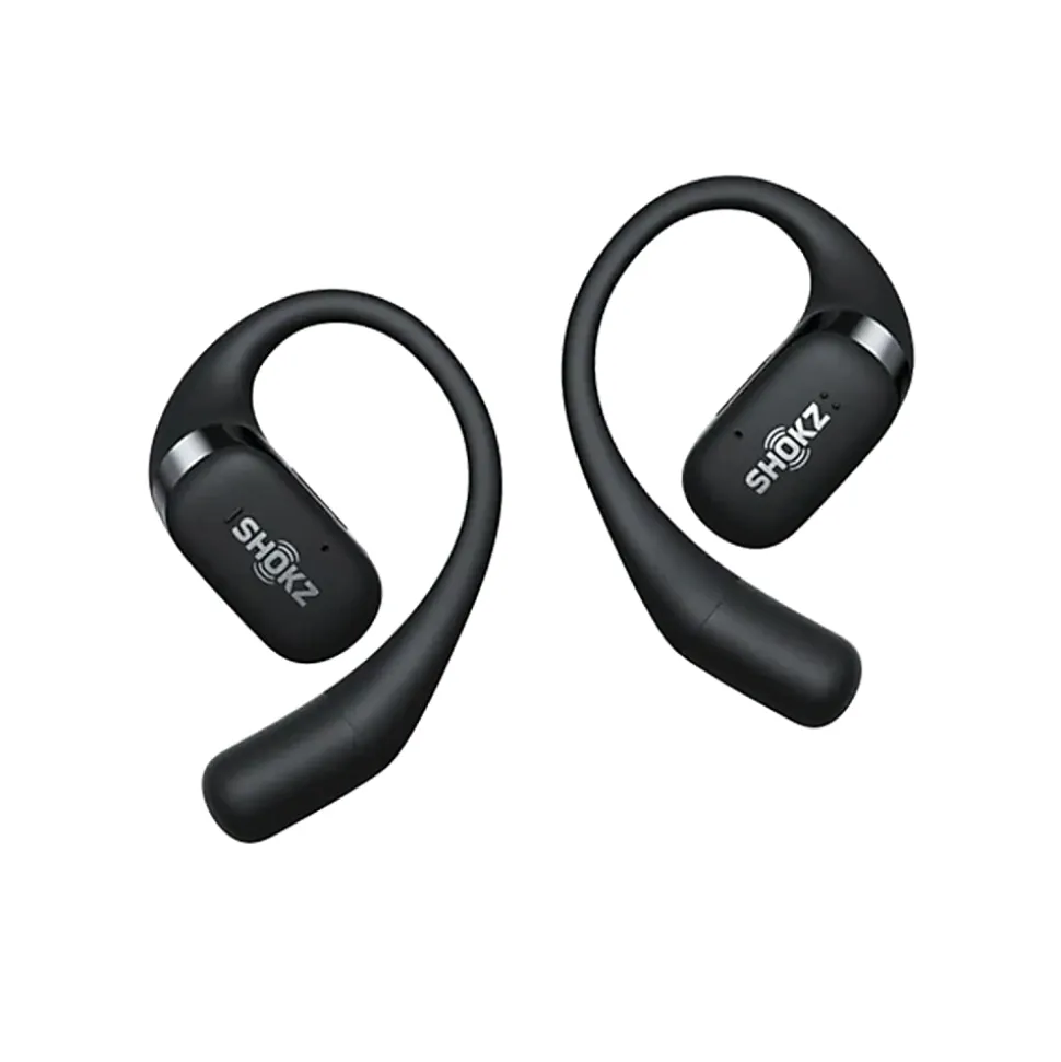 Shokz OpenFit Open-Ear Hook True Wireless Bluetooth Earbuds With Charging Case & Cable, Black, T910-ST-BK-US