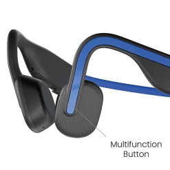 Shokz OpenMove Behind The Ear Headphones With Mic And Bluetooth, Blue