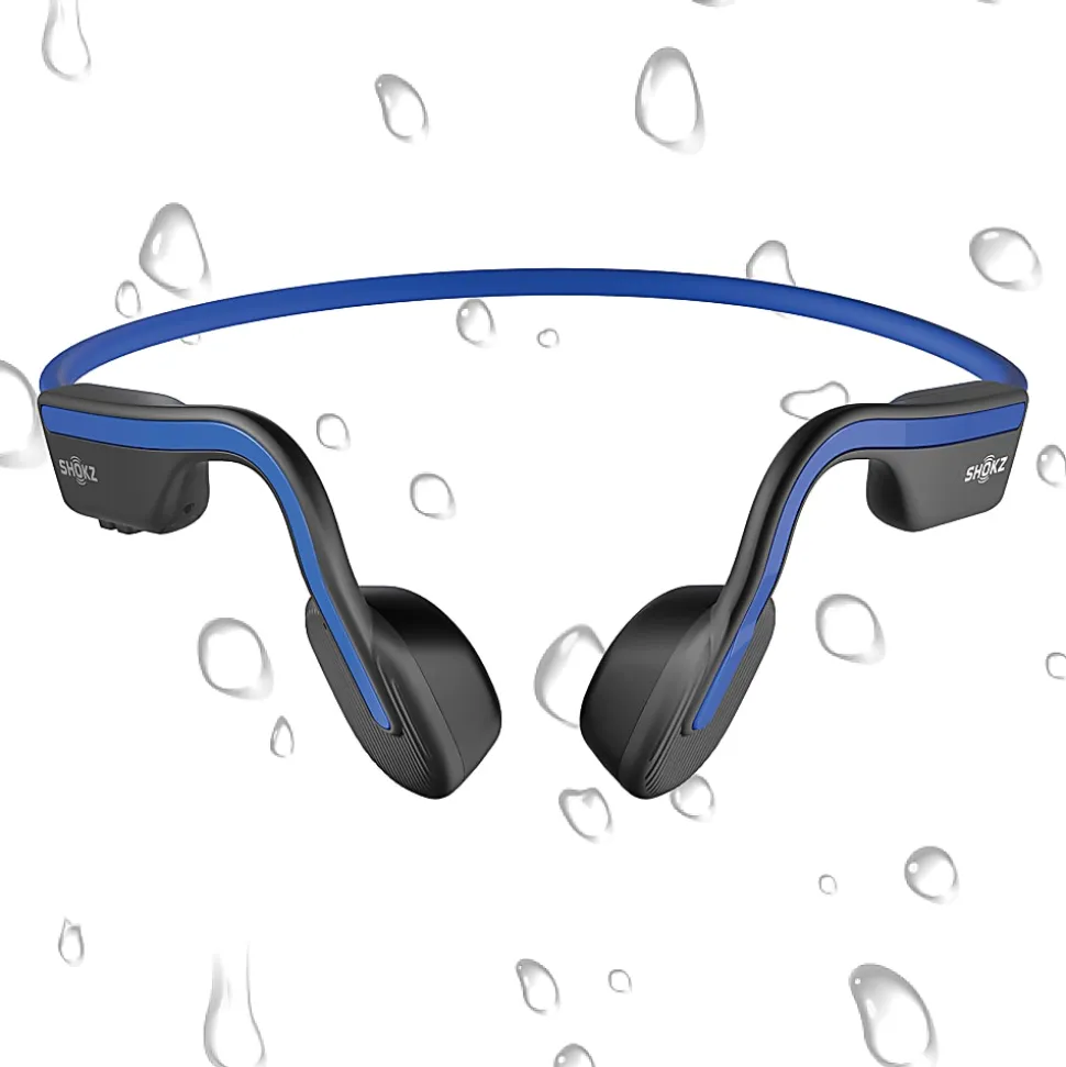 Shokz OpenMove Behind The Ear Headphones With Mic And Bluetooth, Blue