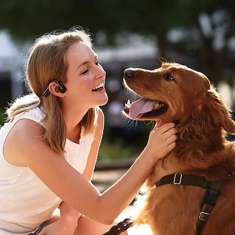 Shokz OpenMove Bone Conduction Open Ear Headphones, Gray