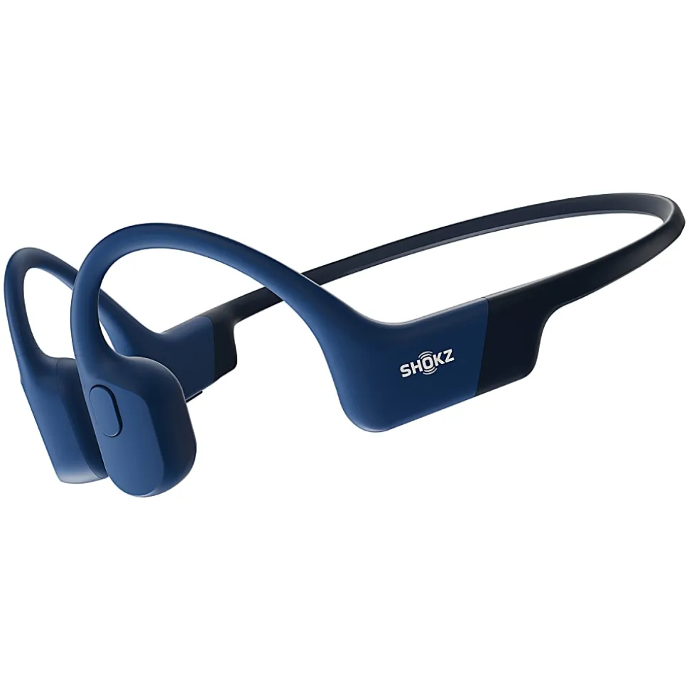 Shokz® OpenRun Bone-Conduction Open-Ear Sport Headphones With Microphones, Blue