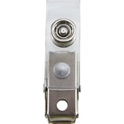 SICURIX ID Badge Holder Strap Clip Adapter, 2/5", Clear, Box of 25