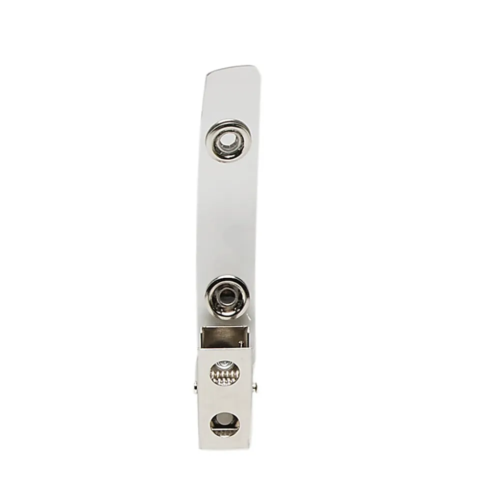 SICURIX ID Badge Holder Strap Clip Adapter, 2/5", Clear, Box of 25