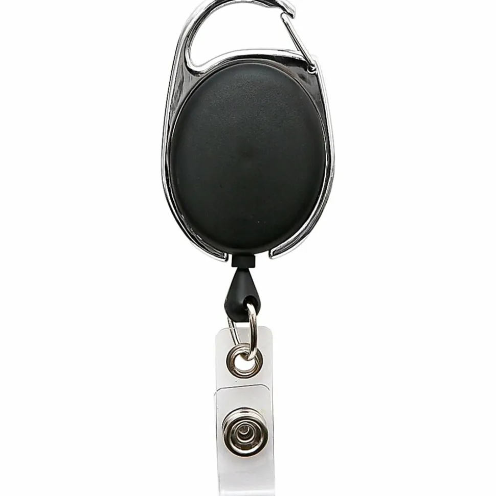 SICURIX Quick Clip ID Card Reel, Black, 1 Each