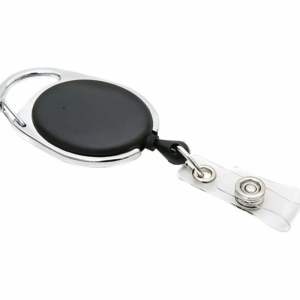 SICURIX Quick Clip ID Card Reel, Black, 1 Each