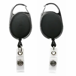 SICURIX Quick Clip ID Card Reel, Black, 1 Each