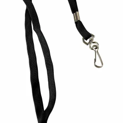 SICURIX Shoelace Lanyard, Flat Hook, Black, Box of 100