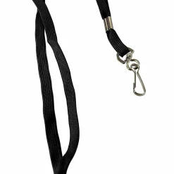 SICURIX Shoelace Lanyard, Flat Hook, Black, Box of 100