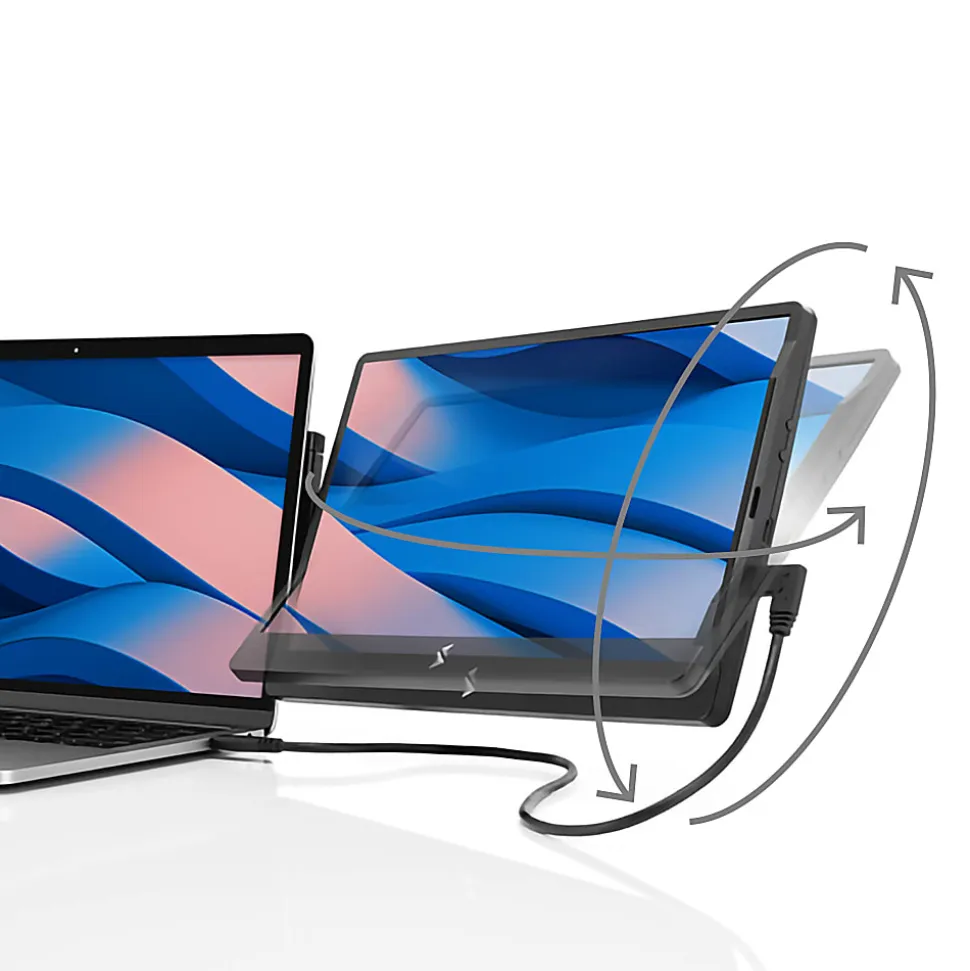 SideTrak® Swivel 12.5” Full HD Anti-Glare LCD Monitor, Portable, Kickstand, Patented 360° Swivel, Magnetic Mount