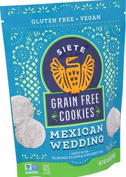Siete Family Foods Grain-Free Mexican Cookies, Wedding, 4.5 Oz, Total Qty 10