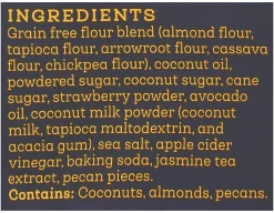 Siete Grain-Free Fresas Con Crema Strawberry Cookies, 4.5 Oz, Total Qty 10