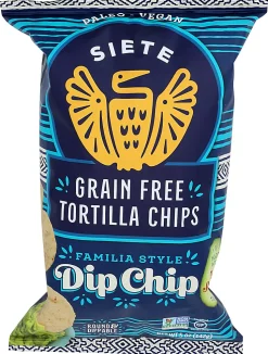 Siete Tortilla Chips, Dip Chip, 5 Oz, Total Qty 12