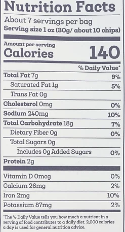 Siete Tortilla Chips, Maiz Blue Corn Totopos, 7.5 Oz, Total Qty 6