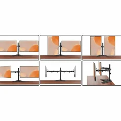 SIIG Articulated Freestanding Dual Monitor Desk Stand - 13