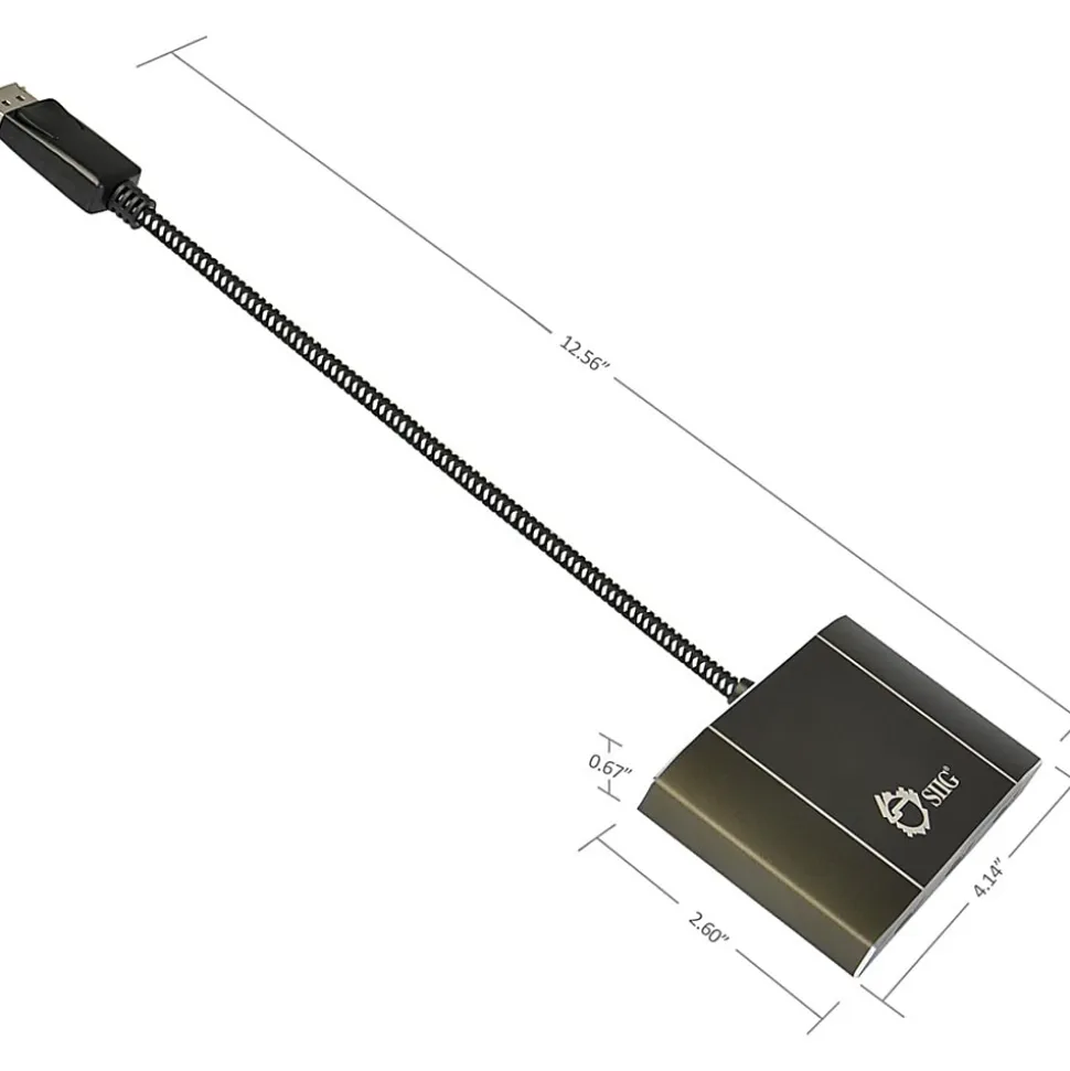 SIIG Displayport 1.2 to 3-Port HDMI MST Splitter - 3840 × 2160 - DisplayPort - 3 x HDMI Out - USB - Aluminum