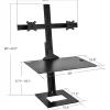SIIG Dual Display Adjustable Computer Keyboard Stand, CEMT2H12S1