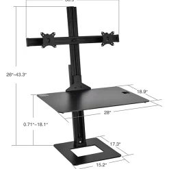 SIIG Dual Display Adjustable Computer Keyboard Stand, CEMT2H12S1