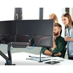 SIIG Dual Monitor Heavy-Duty Premium Aluminum Gas Spring Desk Mount