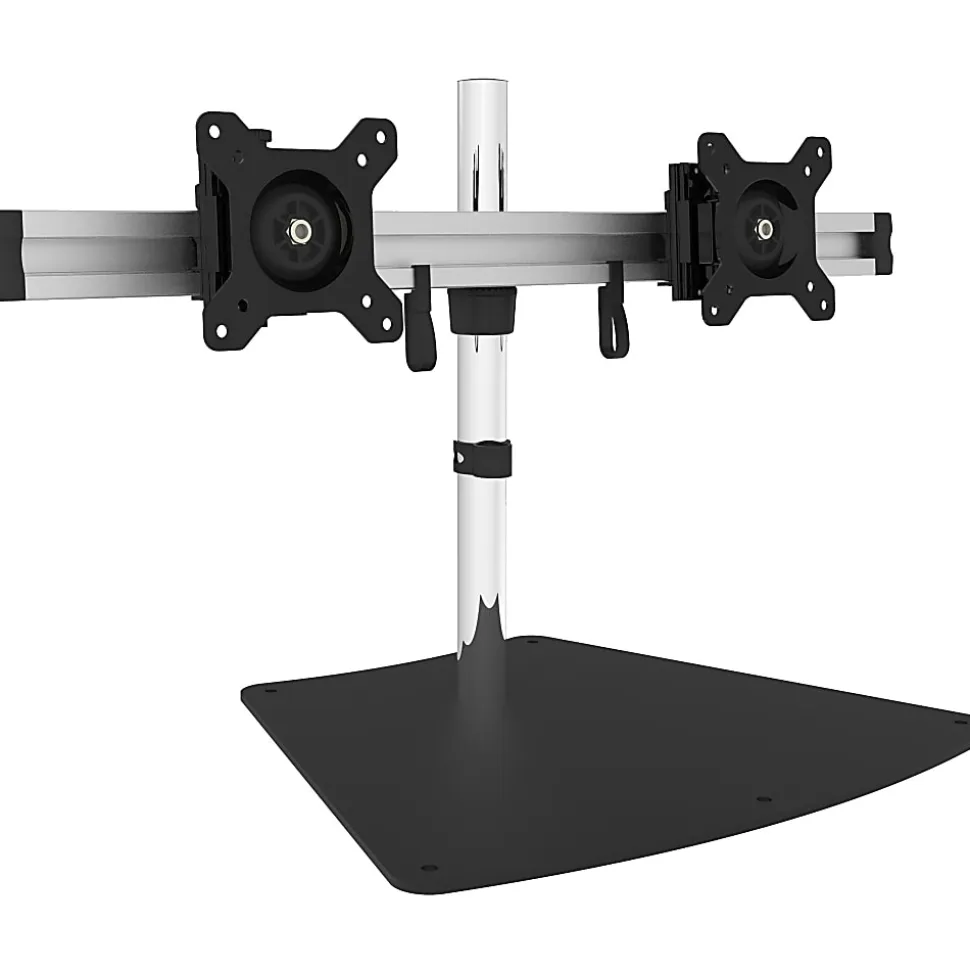 SIIG Easy-Adjust Dual Monitor Desk Stand - 13" to 27" - Up to 27" Screen Support - 35.20 lb Load Capacity - CEMT2011S1