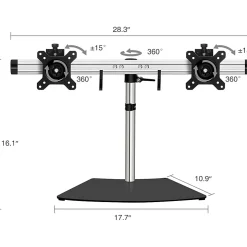 SIIG Easy-Adjust Dual Monitor Desk Stand - 13