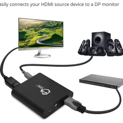 SIIG HDMI 2.0 to DisplayPort 1.2 Converter, 4Kx2K 60Hz, CEH22Z11S1