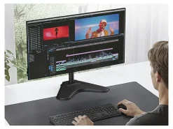 SIIG Height Adjustable Single Monitor Freestanding Desk Stand for 13? to 32?
