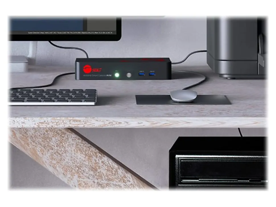 SIIG® 2 Port 4K 60Hz DisplayPort 1.2 KVM Switch With USB 3.0 Hub/Audio/Hotkey/Manual Switching