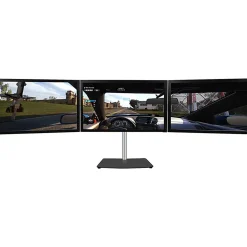 SIIG Premium Aluminum Freestanding Triple Monitor desk stand - 13? to 27? - Max Load 17.6 lbs each - CE-MT2111-S1
