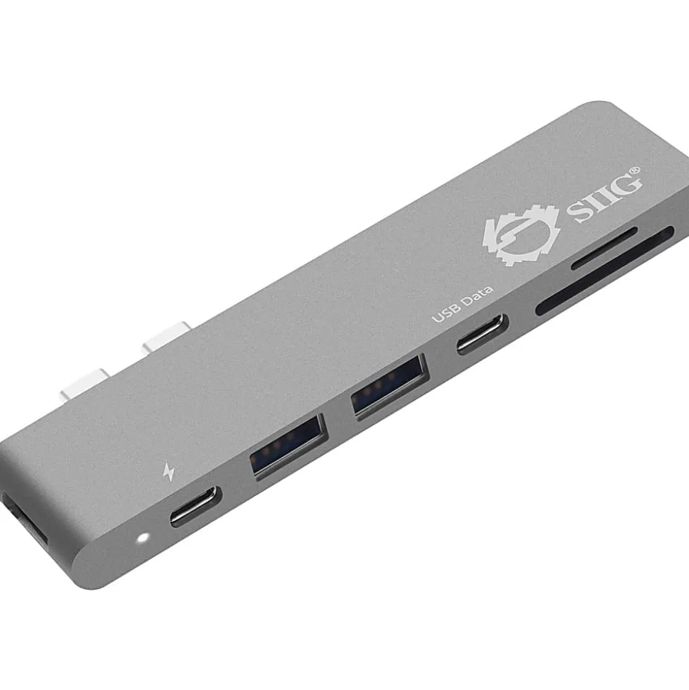 SIIG Thunderbolt 3 USB-C Hub HDMI with Card Reader & PD Adapter - Space Gray