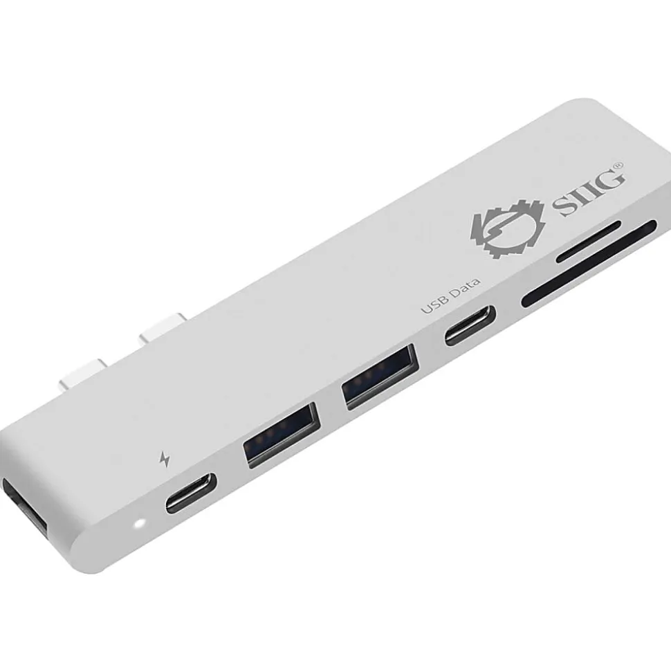 SIIG Thunderbolt 3 USB-C Hub HDMI with Card Reader & PD Adapter - Silver