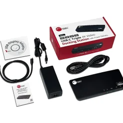 SIIG USB-C Triple 4K Video Docking Station with 100W Power Delivery - Universal USB-C Multi Port Docking Station TAA Compliant
