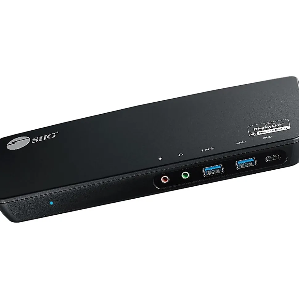SIIG USB-C Triple 4K Video Docking Station with 100W Power Delivery - Universal USB-C Multi Port Docking Station TAA Compliant