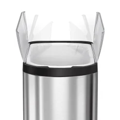 simplehuman® Butterfly Step Fingerprint-Proof Trash Can, 12 Gallons, Brushed Stainless Steel