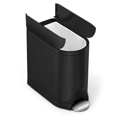 simplehuman Butterfly Step Stainless Steel Trash Can, 2.64 Gallons, 13-3/4