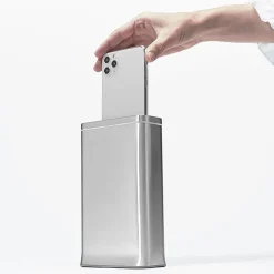 simplehuman Cleanstation Phone Sanitizer With UV-C Light, 7-5/8”H x 4-1/2”W x 2”D, Brushed Stainless Steel